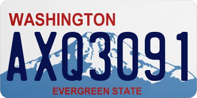 WA license plate AXQ3091