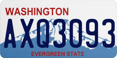WA license plate AXQ3093