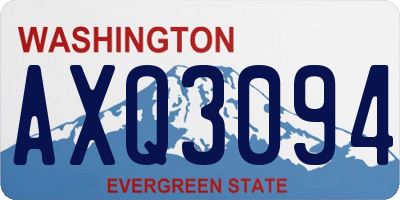 WA license plate AXQ3094