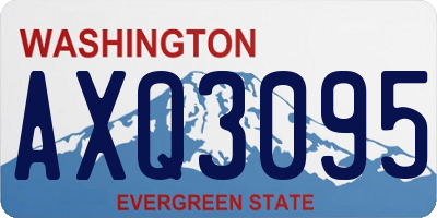 WA license plate AXQ3095