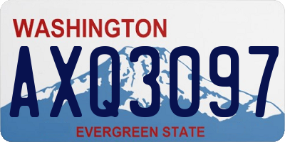 WA license plate AXQ3097