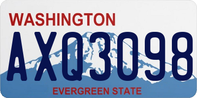 WA license plate AXQ3098