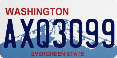 WA license plate AXQ3099