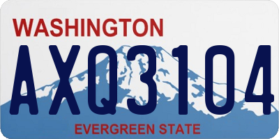 WA license plate AXQ3104
