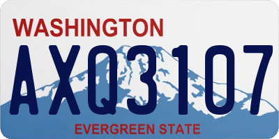 WA license plate AXQ3107
