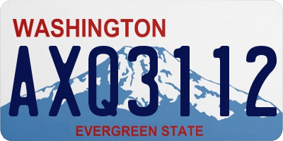 WA license plate AXQ3112