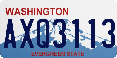 WA license plate AXQ3113