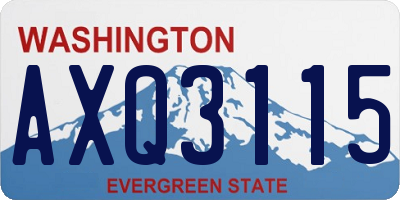WA license plate AXQ3115