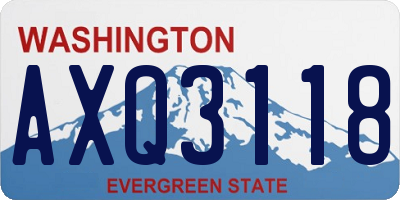 WA license plate AXQ3118
