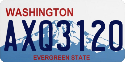 WA license plate AXQ3120
