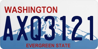 WA license plate AXQ3121