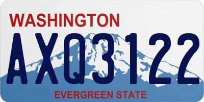 WA license plate AXQ3122