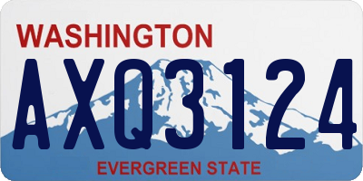 WA license plate AXQ3124