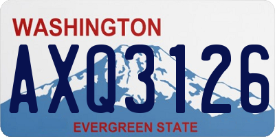 WA license plate AXQ3126