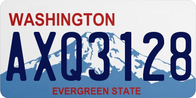WA license plate AXQ3128