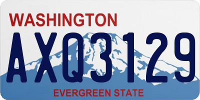 WA license plate AXQ3129