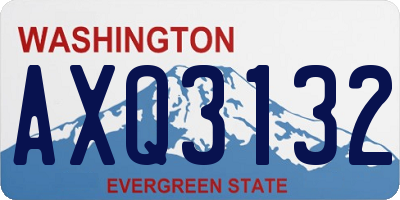 WA license plate AXQ3132
