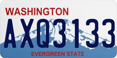 WA license plate AXQ3133