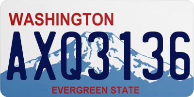 WA license plate AXQ3136