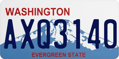 WA license plate AXQ3140