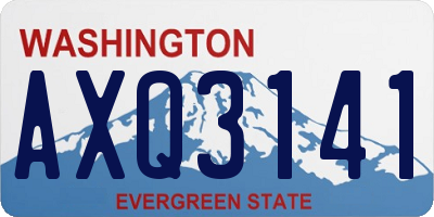 WA license plate AXQ3141