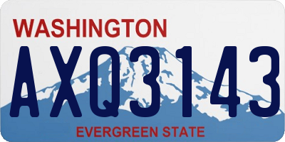WA license plate AXQ3143