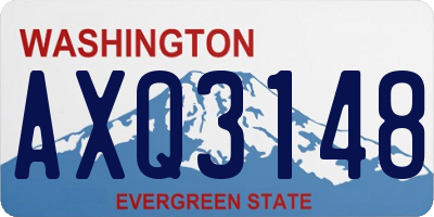 WA license plate AXQ3148