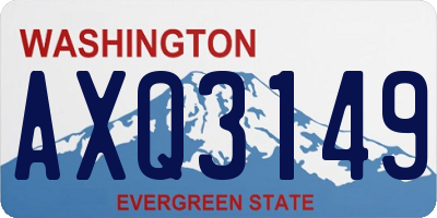 WA license plate AXQ3149