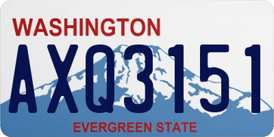 WA license plate AXQ3151