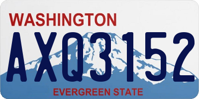 WA license plate AXQ3152