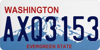 WA license plate AXQ3153