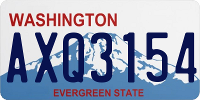 WA license plate AXQ3154