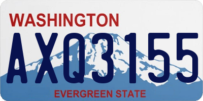 WA license plate AXQ3155