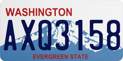 WA license plate AXQ3158