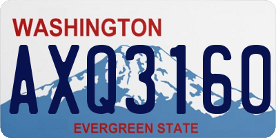 WA license plate AXQ3160