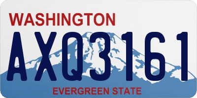 WA license plate AXQ3161
