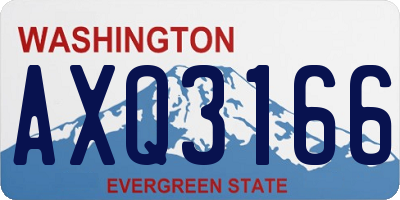 WA license plate AXQ3166