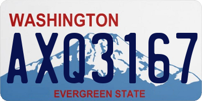 WA license plate AXQ3167