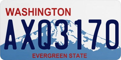 WA license plate AXQ3170