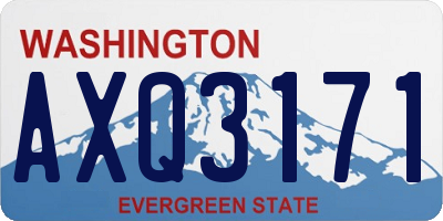 WA license plate AXQ3171
