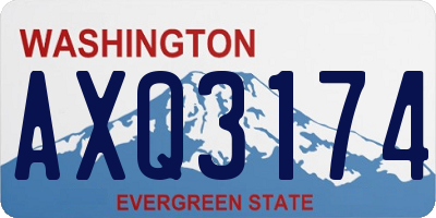 WA license plate AXQ3174