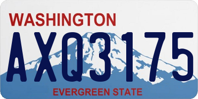 WA license plate AXQ3175