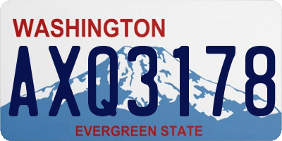 WA license plate AXQ3178
