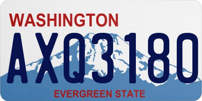 WA license plate AXQ3180