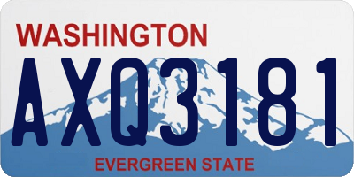 WA license plate AXQ3181