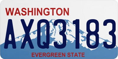 WA license plate AXQ3183