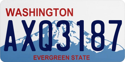 WA license plate AXQ3187