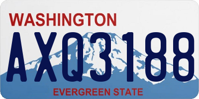 WA license plate AXQ3188