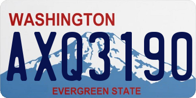 WA license plate AXQ3190
