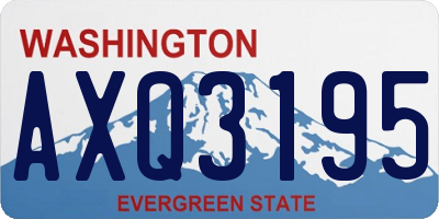 WA license plate AXQ3195